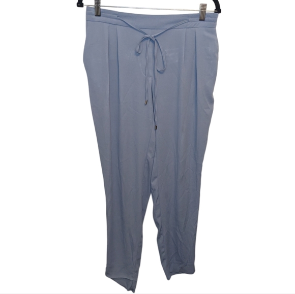 Zara Basics Women's Tie-Waist Lightweight Blue Pants 💙 - Picture 2 of 16